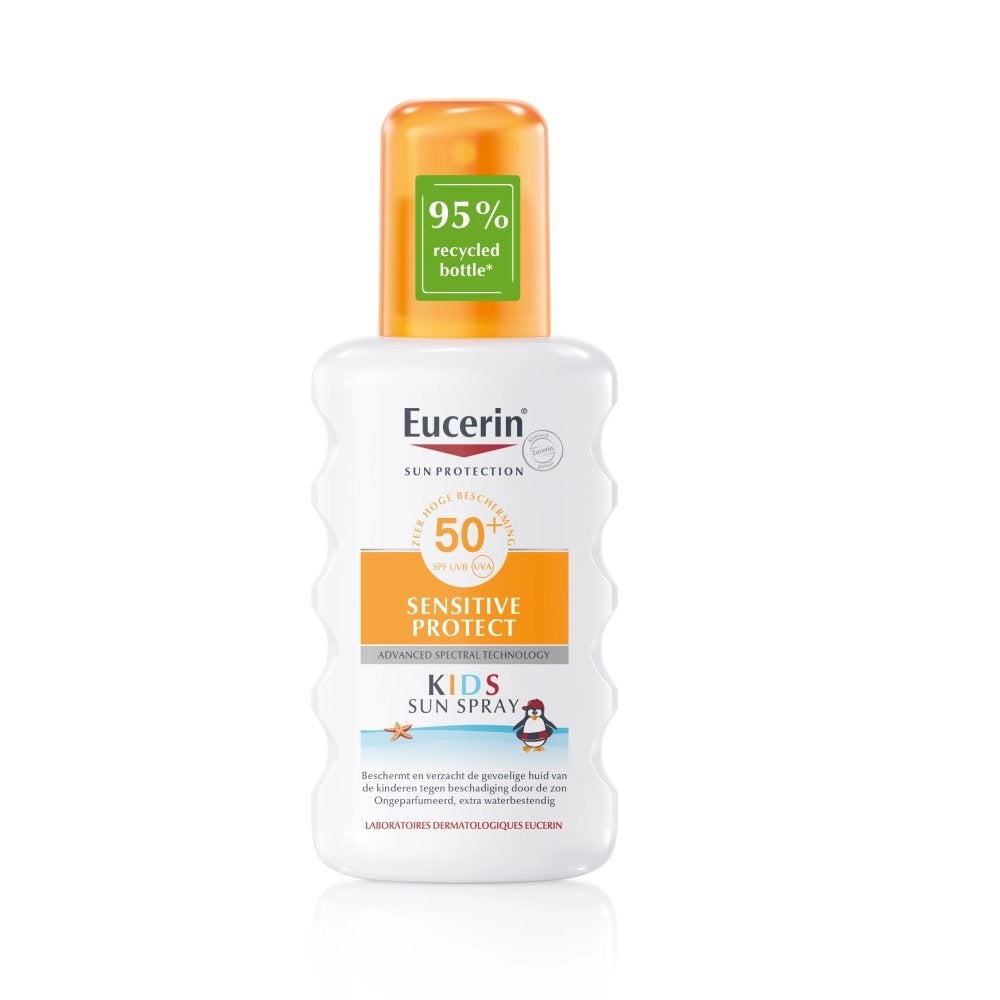 Eucerin Sun Sensitive Protect Kids Sun Spray SPF50+ 200ml, Verzenden, Nieuw, Gehele gezicht, Verzorging