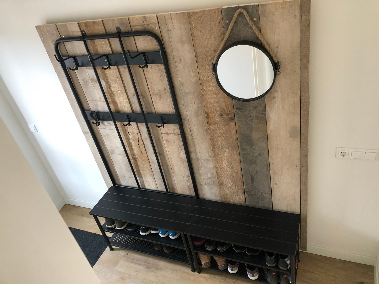 Ikea Pinnig/Nipasen kapstok & schoenenopruimer, Gebruikt, Metaal, 150 tot 200 cm, Ophalen