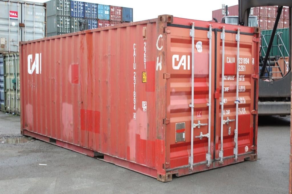 20 FT Zeecontainer gebruikt B Kwaliteit geleverd met kraan, Zakelijke goederen, Ophalen of Verzenden