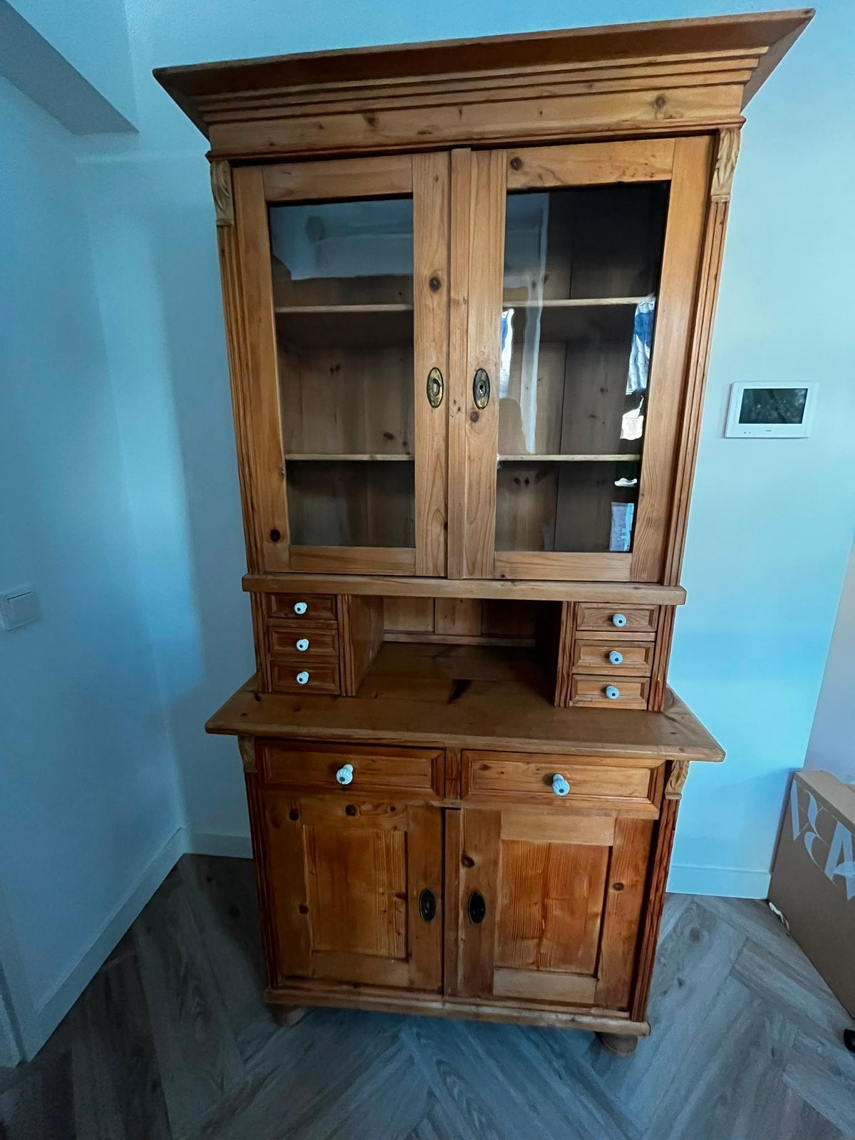 Houten buffetkast MOET WEG IVM VERHUIZING, Ophalen, Gebruikt, 200 cm of meer, 25 tot 50 cm