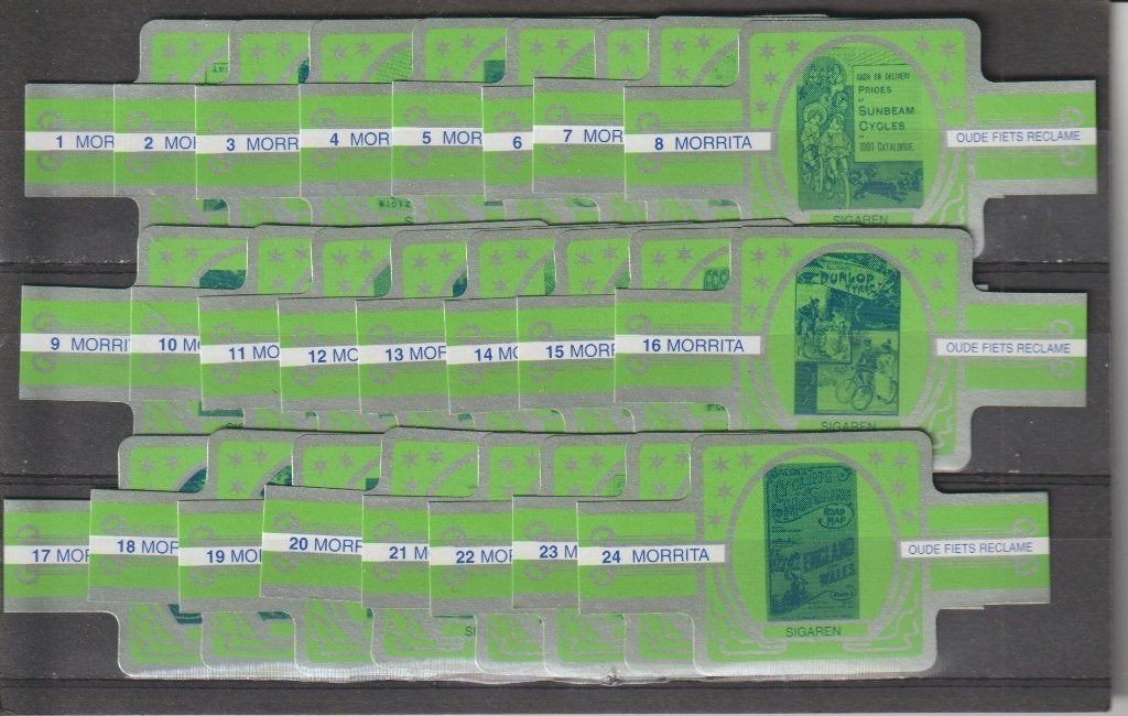 reeks  83  muur reclame  1-24       sigarenbanden, Ophalen of Verzenden, Zo goed als nieuw, Sigarenbandjes