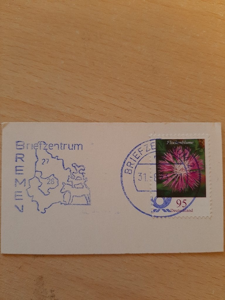 Duitsland bloem met stempel Bremen Bremer Stadsmuzikanten, Verzenden, BRD, Gestempeld