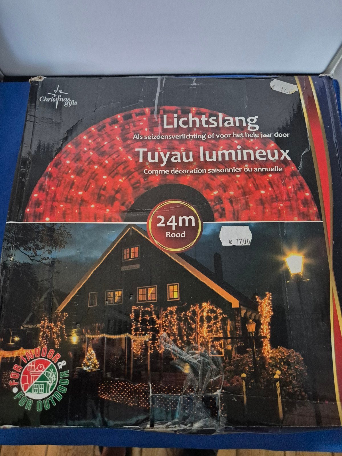 Lichtslang rood 24 meter voor zowel binnen als buiten, Ophalen of Verzenden, Nieuw