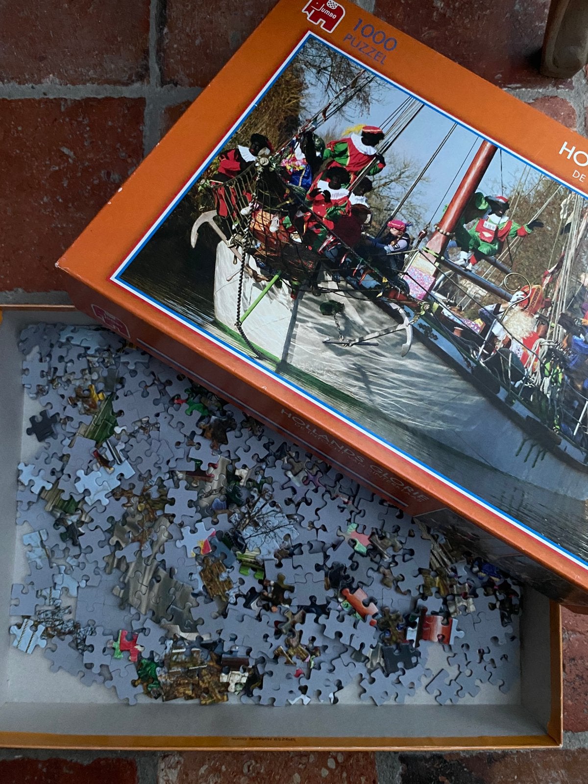 De intocht van Sinterklaas - Jumbo puzzel!, Ophalen of Verzenden, Zo goed als nieuw