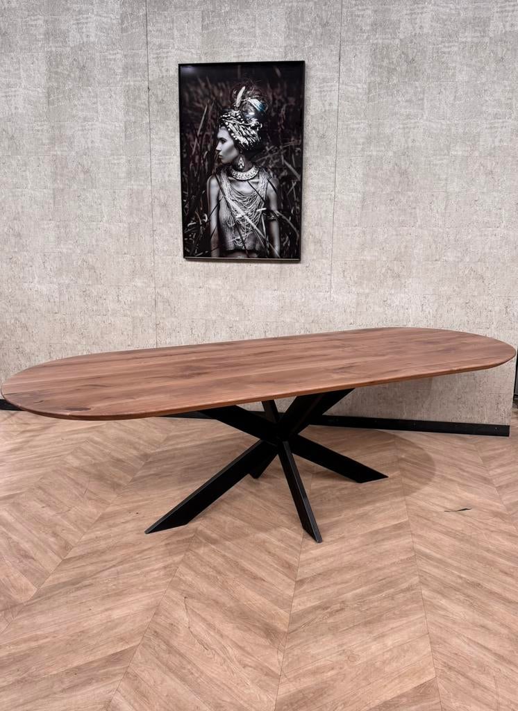 Eiken eettafel rond ovaal bruin September 260x100 *nieuw, Huis en Inrichting, Tafels | Eettafels, Firma Hout en Staal, Eikenhout