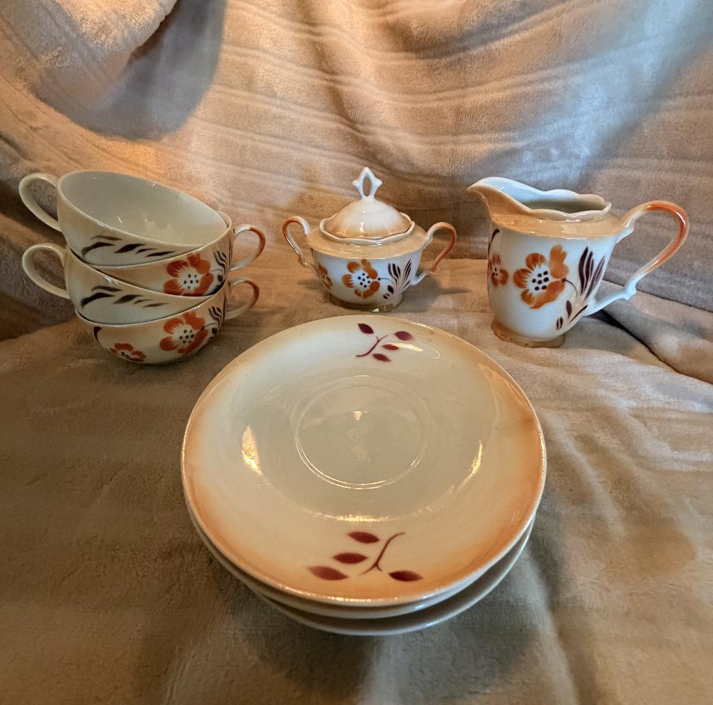 Vintage porseleinen "Autumn Leaf stijl" serviesset, Ophalen