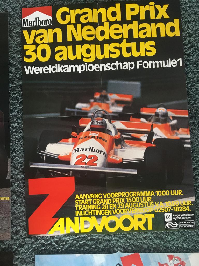 1 originele Grand Prix van Nederland / Zandvoort poster, Ophalen of Verzenden, Zo goed als nieuw, Formule 1