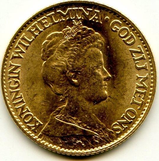 gouden tientje 10 gulden 1917 FDC, Ophalen of Verzenden, Goud