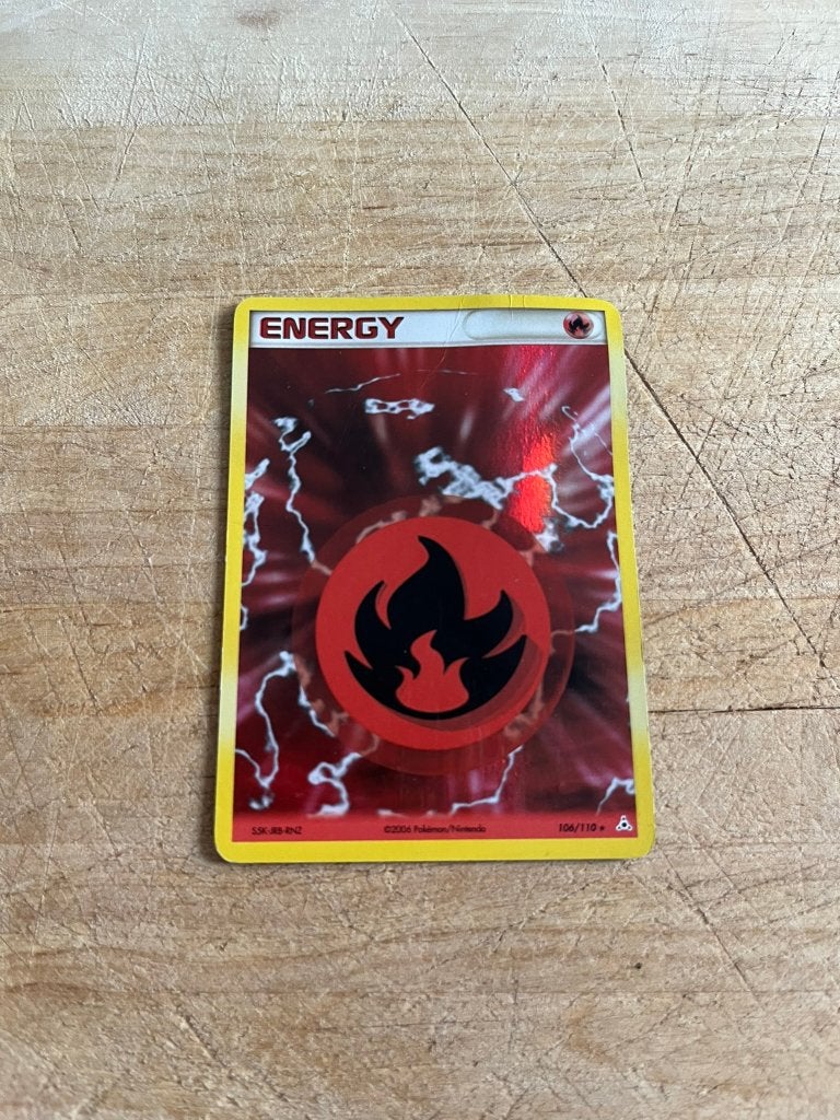 Pokemon Fire Energy #106/110 Holofoil, Ophalen of Verzenden, Zo goed als nieuw, Losse kaart