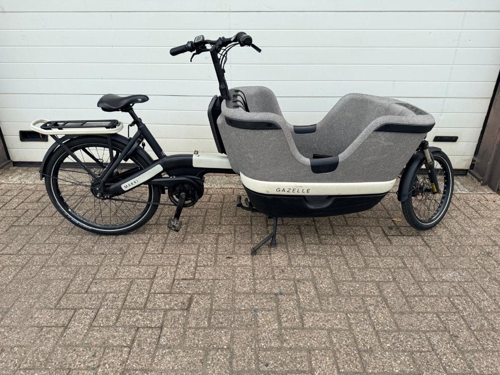 Gazelle Makki Elektrische Bakfiets, Fietsen en Brommers, Fietsen | Bakfietsen, Huif, Ophalen of Verzenden, Zo goed als nieuw, 2 kinderen