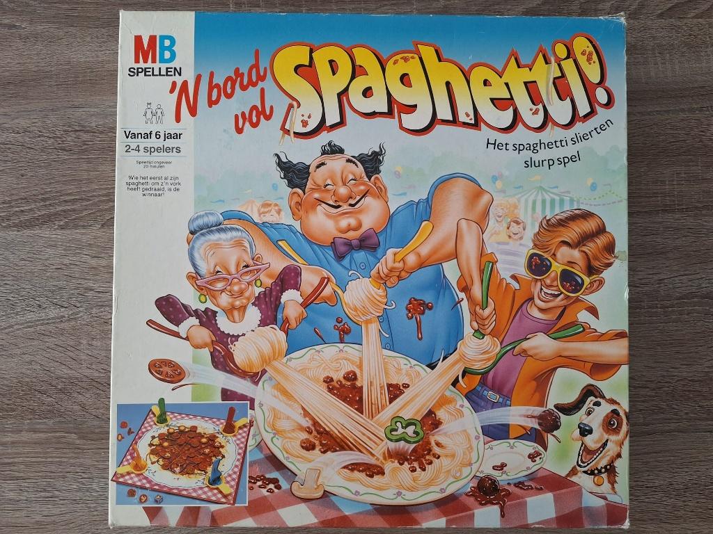 'N bord vol Spaghetti (MB 1989 vintage), Een of twee spelers, Ophalen of Verzenden, Gebruikt