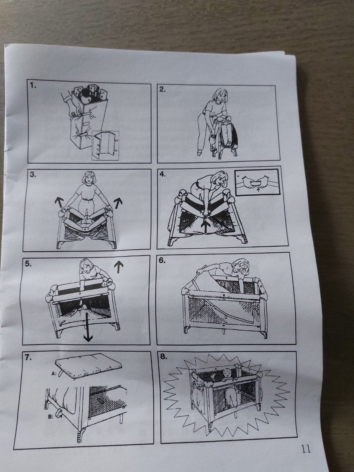 kinder bedje/box grijs, Ophalen, Zo goed als nieuw