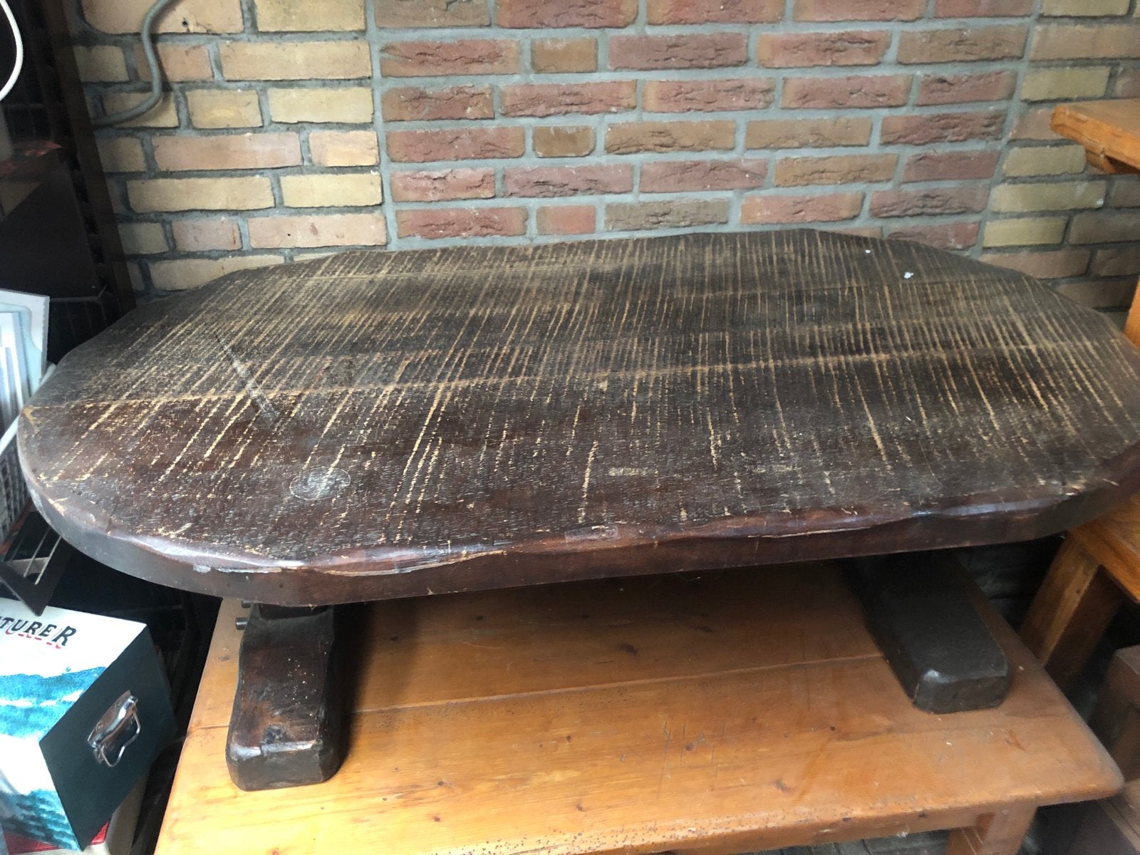 Rustieke houten salontafel - 140x80x45 cm, Ophalen of Verzenden
