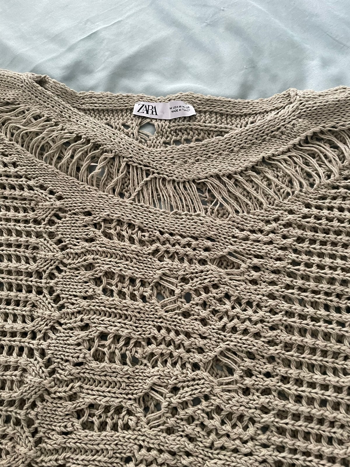 Zara gehaakte trui maat M, Ophalen of Verzenden, Zo goed als nieuw, Maat 38/40 (M), Beige