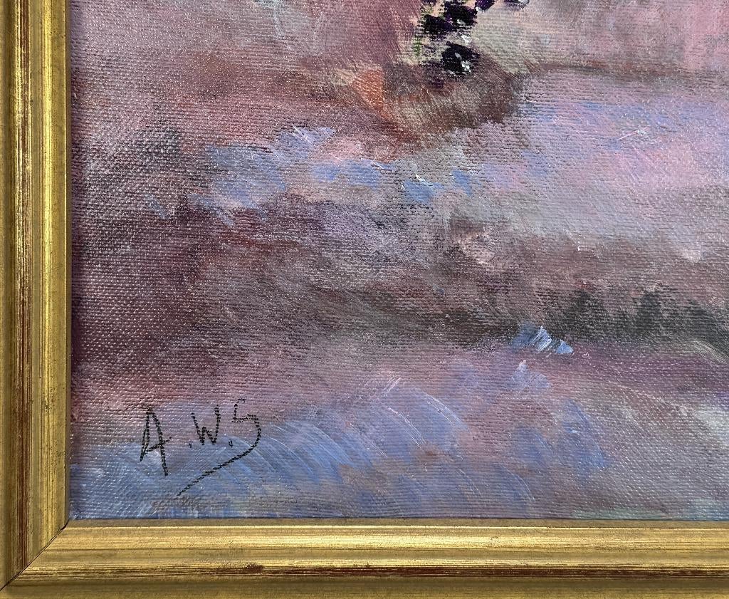 310. Olieverfschilderij, A.W. Schreuder, 2003., Ophalen of Verzenden