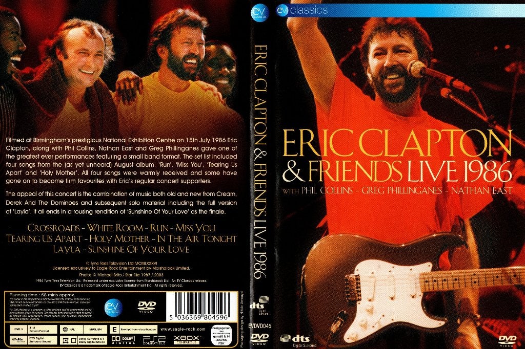 Eric Clapton & Friends live 1986, Alle leeftijden, Ophalen of Verzenden, Zo goed als nieuw, Concert