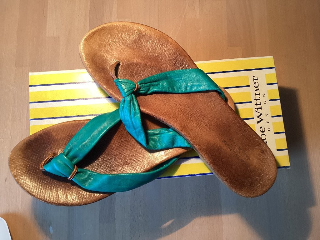 Zoe Wittner Flip-Flops TURQUOISE 39, Kleding | Dames, Slippers, Overige kleuren, Zoe Wittner,s, Ophalen of Verzenden
