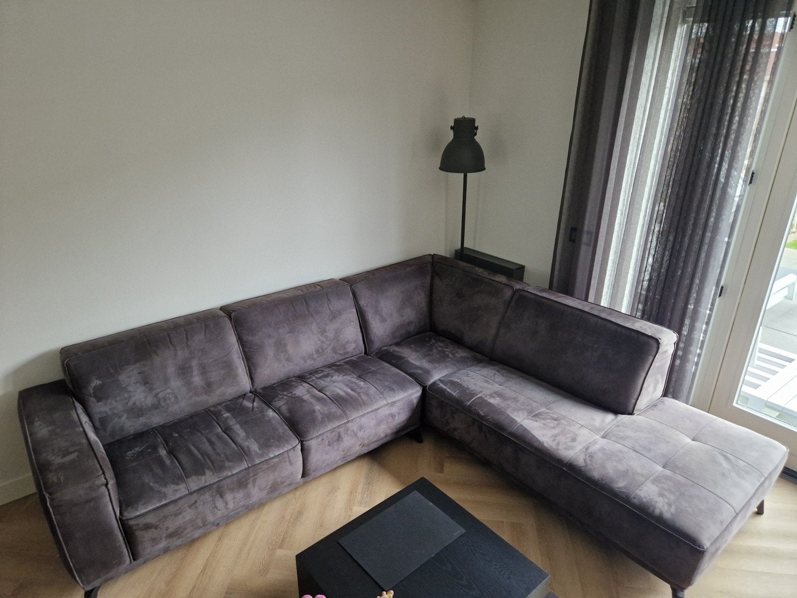 Hoekbank Ekoleder - Zeer goede staat., Ophalen, 250 tot 300 cm, Hoekbank, Leer