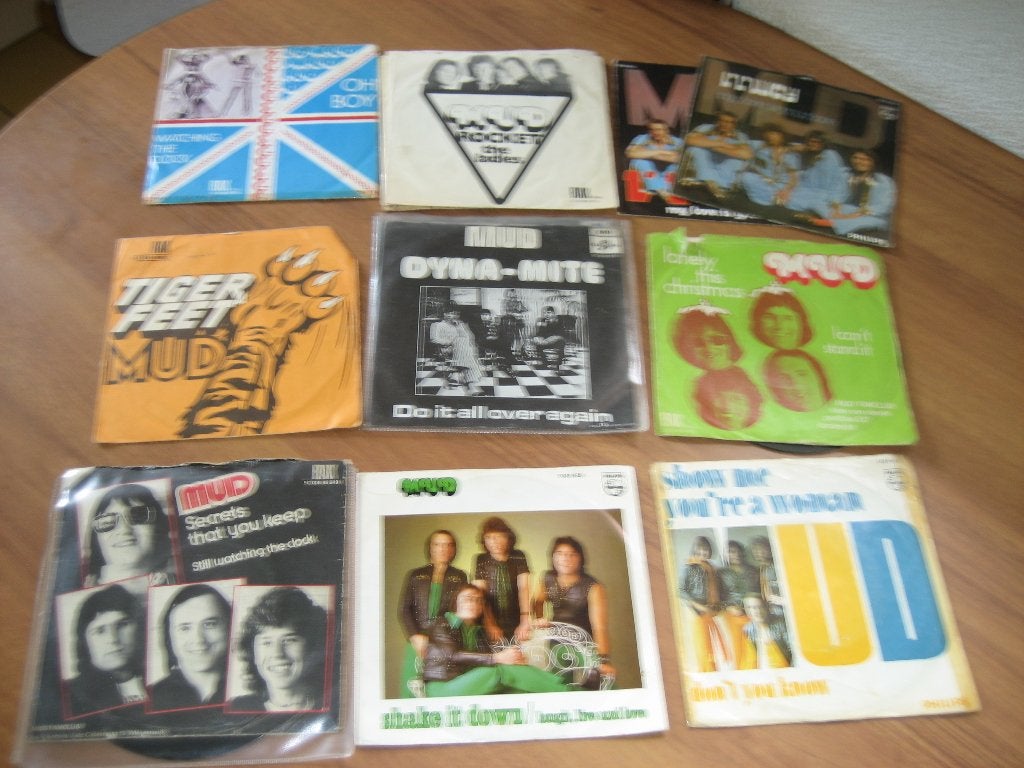 Mud singles 70s rock, Ophalen of Verzenden, Gebruikt, 7 inch