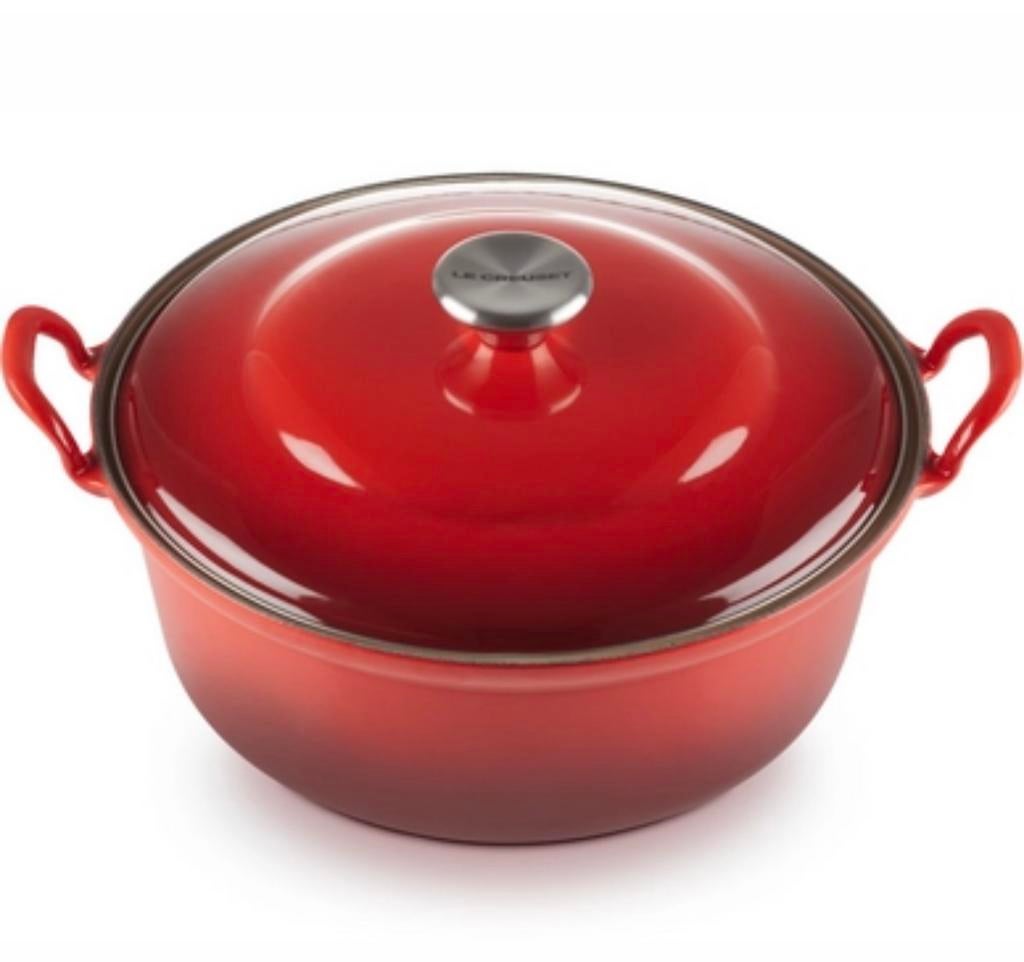 Le Creuset nieuw 32 gietijzer pan, Ophalen of Verzenden, Zo goed als nieuw, Gietijzer, Koekenpan of Braadpan