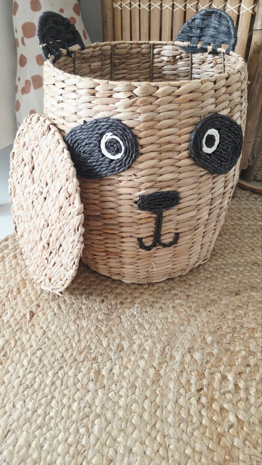 Leuke Panda Opbergmand - Handgemaakt van Zeegras, Ophalen, Nieuw