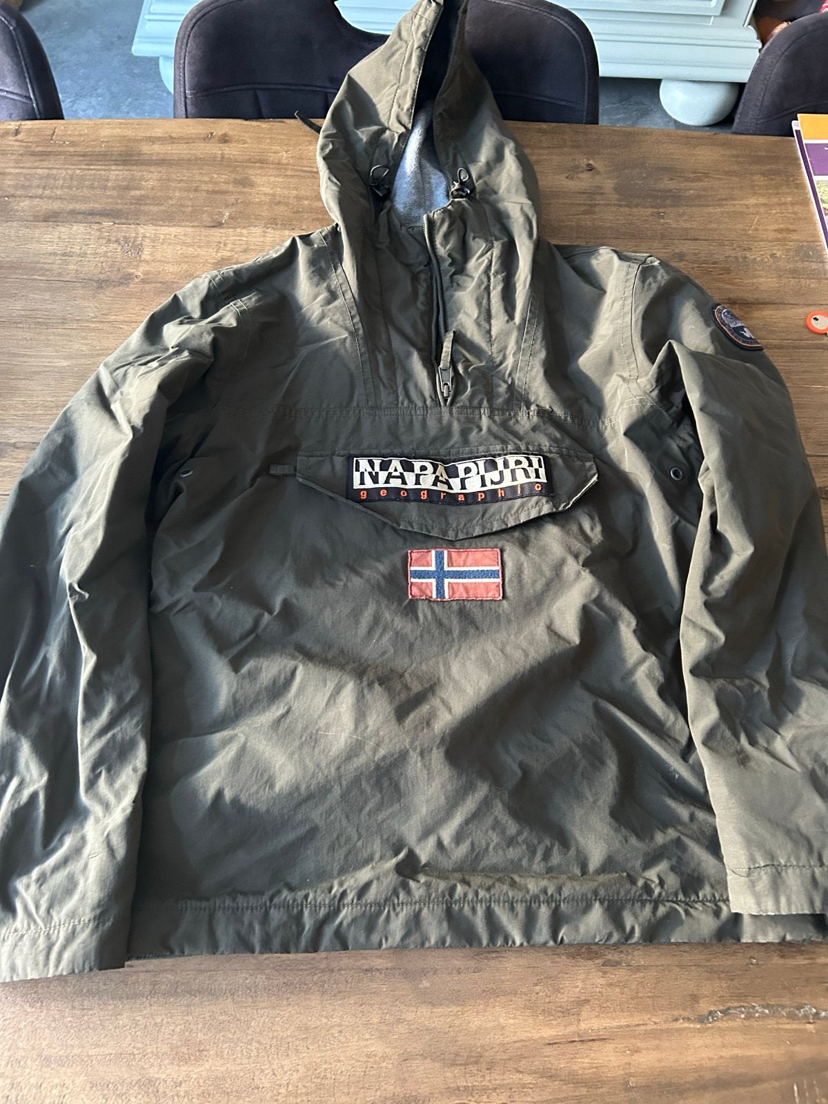 Napapijri Skidoo Anorak Jas - Groen maat S, Ophalen of Verzenden, Gedragen, Overige maten, Groen