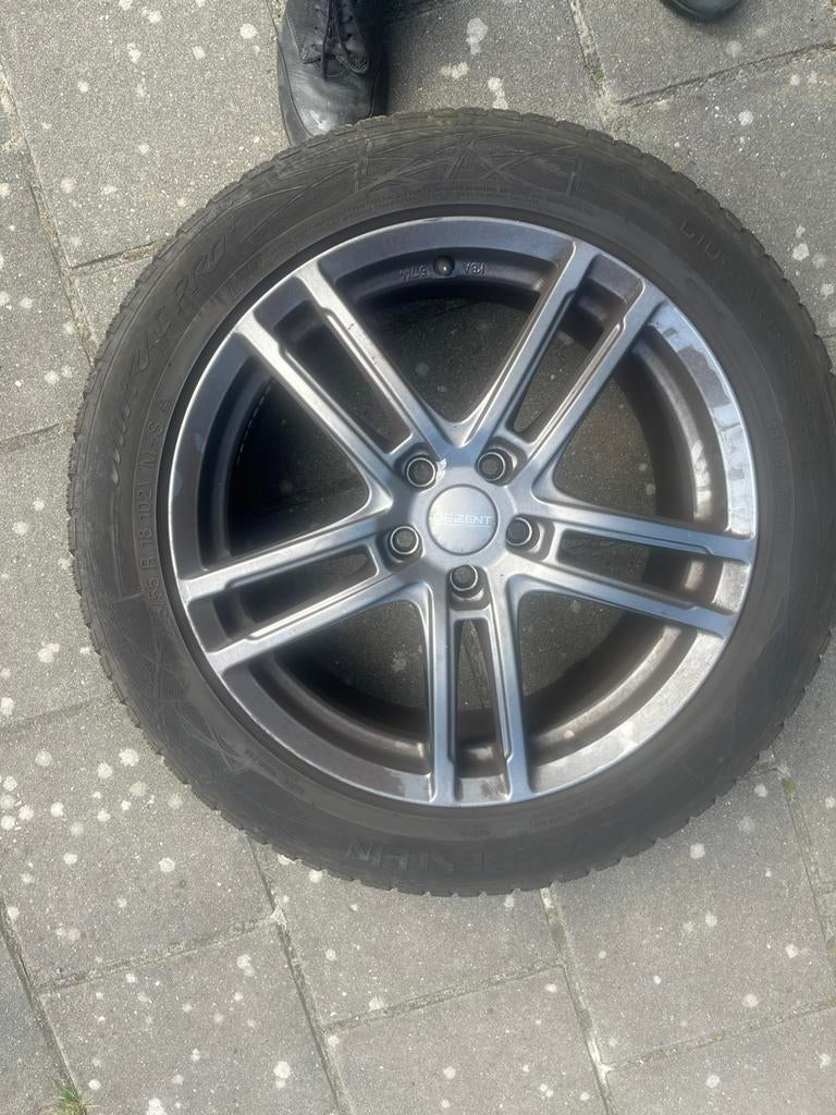 Vredestein Wintrac Pro+ met velgen 225 55 18, Auto-onderdelen, Banden en Velgen, 18 inch, Gebruikt, Banden en Velgen, Personenwagen