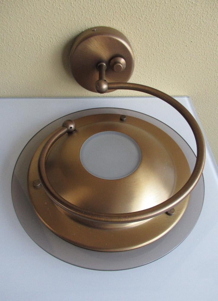 Klassieke Steinhauer UFO wandlamp Brons dimbaar., Ophalen of Verzenden