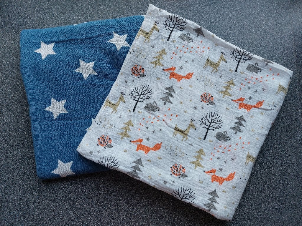 2 mooie XL hydrofiele doeken, 1.10 x 1.20 cm Jollein, Ophalen of Verzenden, Zo goed als nieuw, Overige typen