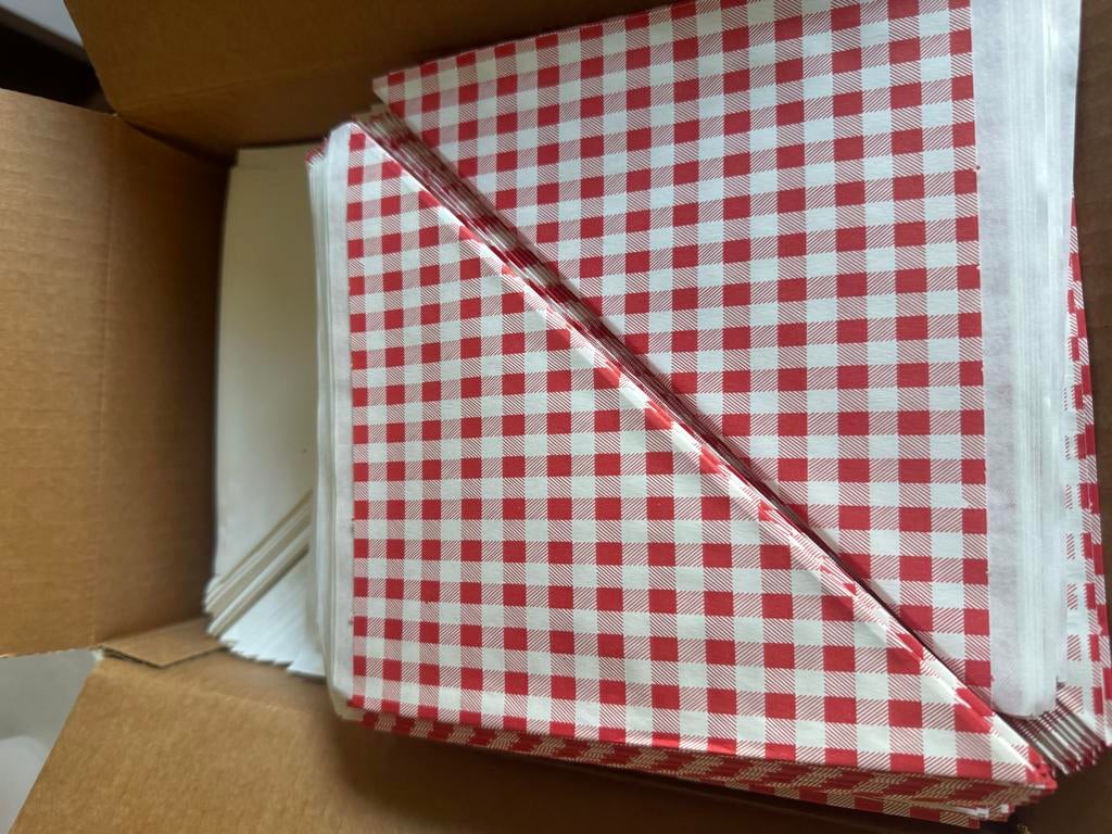Frietzakken rood Puntzak, K19 doos 5kg, Ophalen of Verzenden, Nieuw