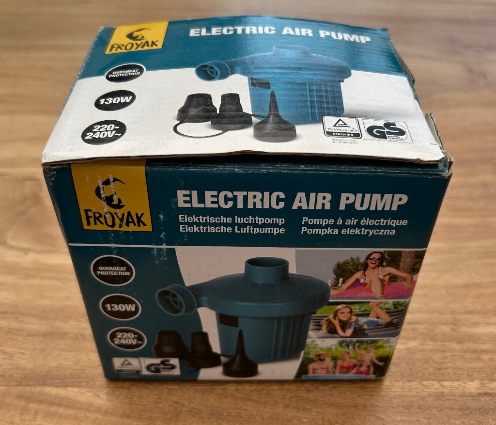 Froyak electric air pump / elektrische pomp / NIEUW, Caravans en Kamperen, Luchtpompen, Ophalen of Verzenden, Nieuw, Elektrisch
