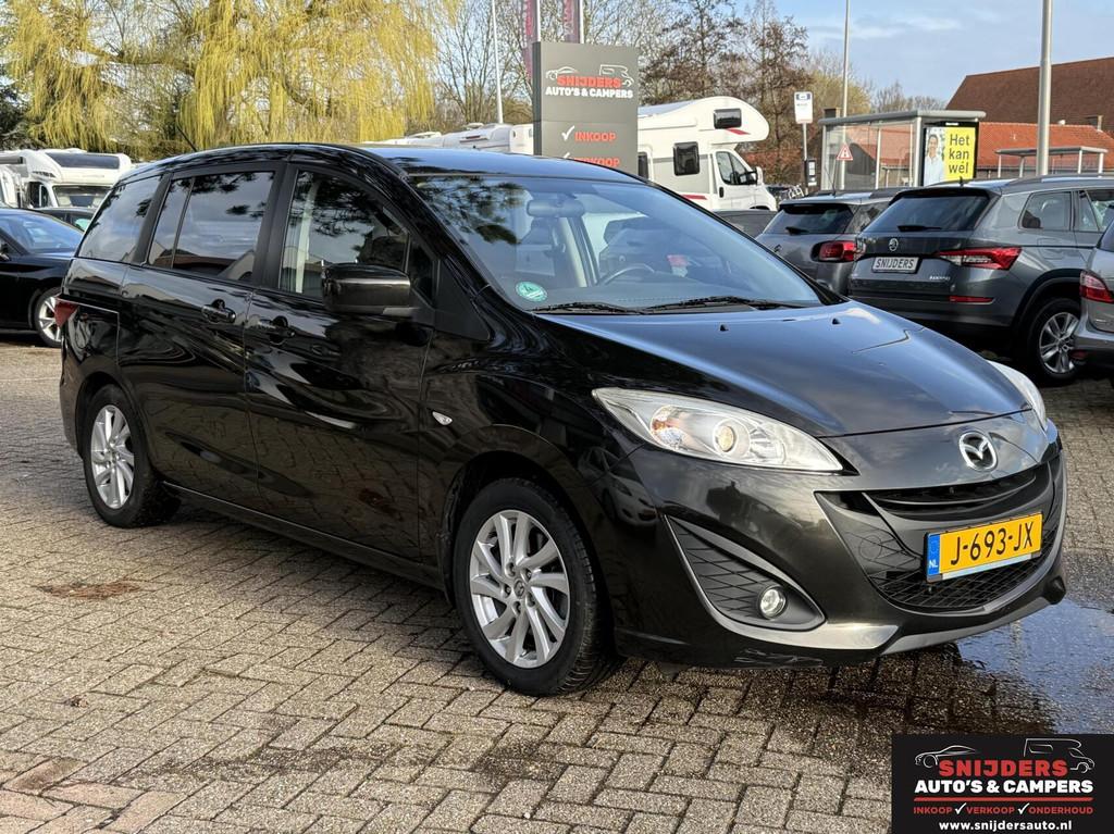 Mazda 5 1.8 TS+ 7 persoons met nieuwe apk, Auto's, Mazda, Voorwielaandrijving, Euro 5, Stof, Gebruikt