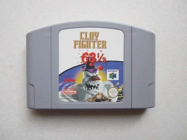Clay Fighter N64 Clayfighter Nintendo 64, Spelcomputers en Games, Games | Nintendo 64, Zo goed als nieuw, Vechten, 1 speler, Vanaf 3 jaar
