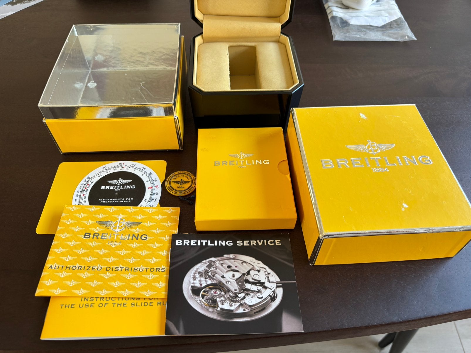 Breitling boxset vintage, Overige materialen, Breitling, Polshorloge, Ophalen of Verzenden