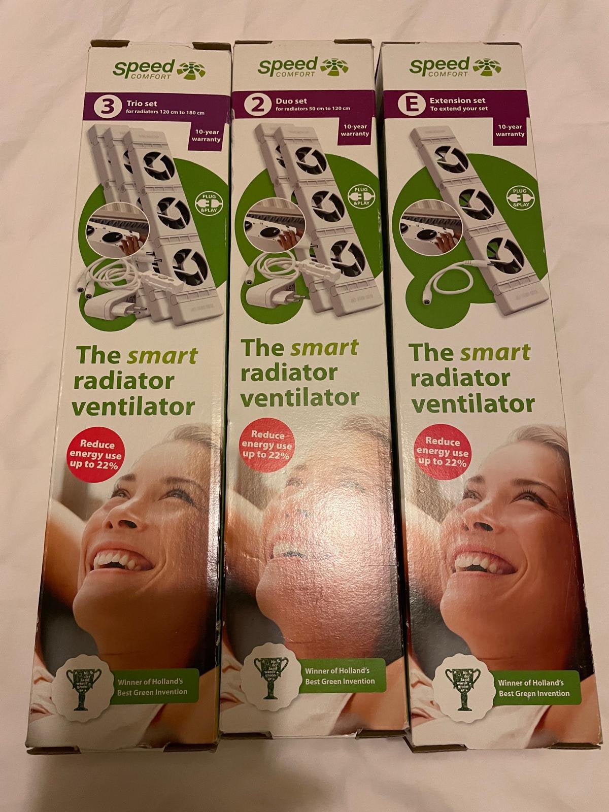 6x SpeedComfort slimme radiator ventilator, Minder dan 30 cm, Hoog rendement (Hr), Radiator, Nieuw