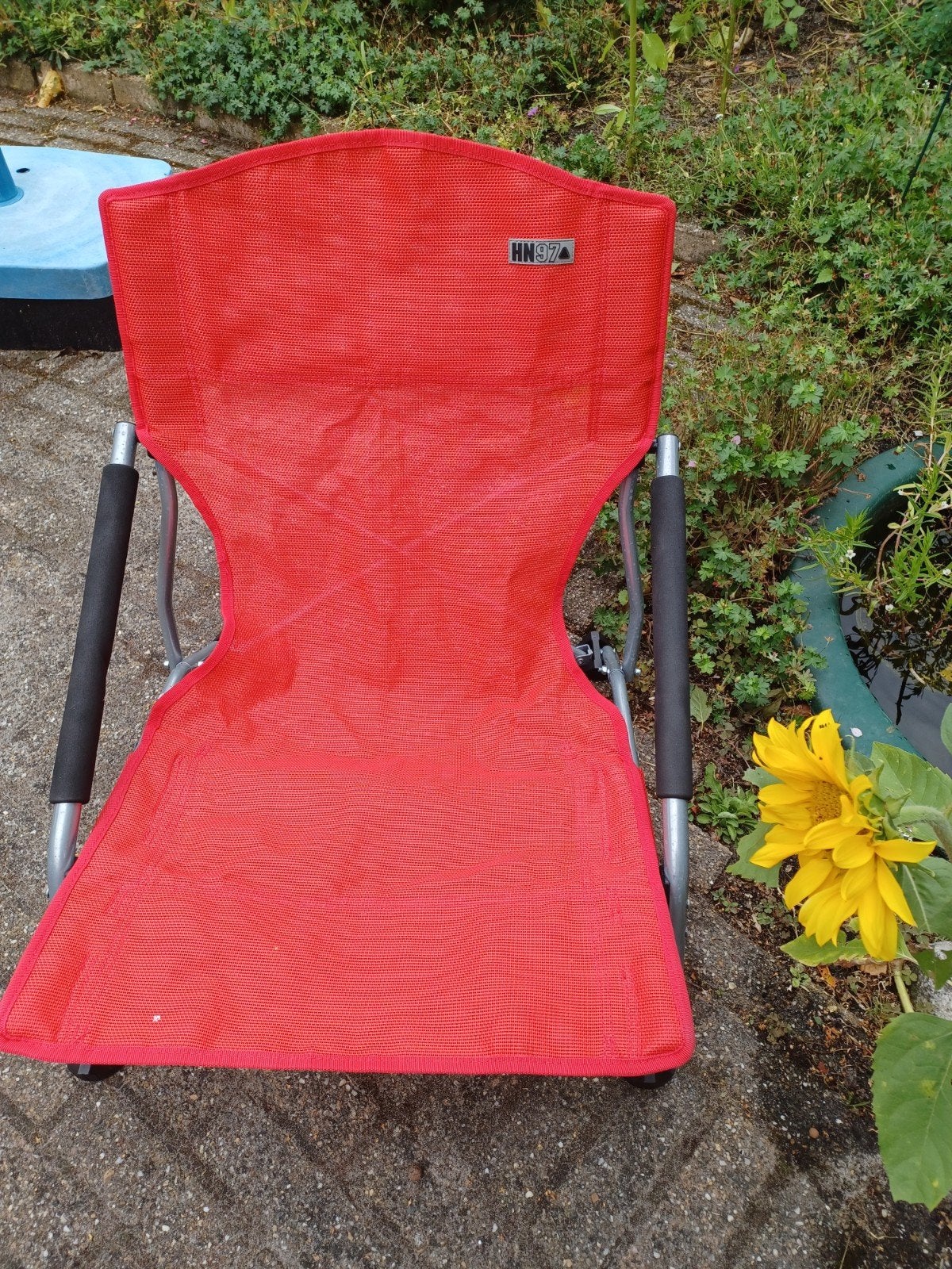 strandstoel  of campingstoel, Ophalen