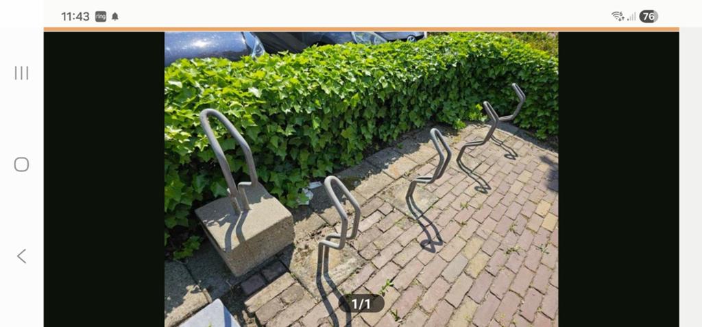 Fietsen rek 5 stuk nog heel netjes!, Tuin en Terras, Gras en Kunstgras, Ophalen of Verzenden, 20 m² of meer