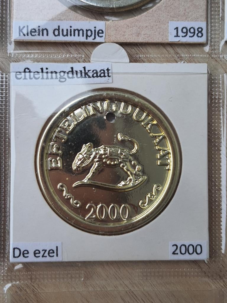 Efteling dukaat ezeltje strekje uit 2000, Verzamelen, Ophalen of Verzenden, Zo goed als nieuw, Overige typen
