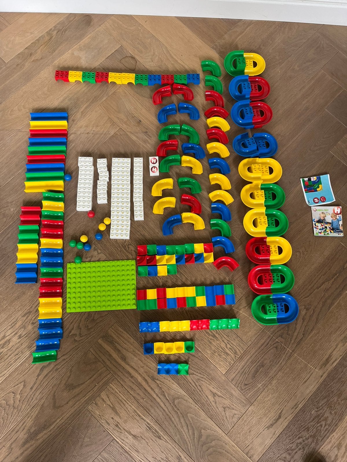 Hubelino knikkerbaan met veel extra duplo, Ophalen, Gebruikt, Overige merken