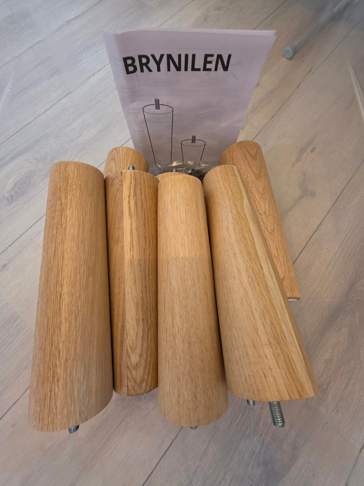 12x IKEA BRYNILEN poten eikenhout 20cm hoog, Ophalen, Nieuw