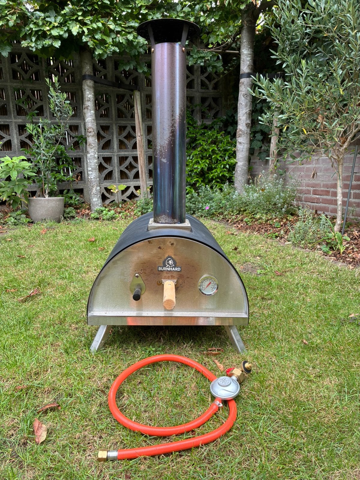 Burnhard pizza oven met gasmodule (incl ombouw pelletbak), Tuin en Terras, Pizzaovens, Ophalen, Gebruikt