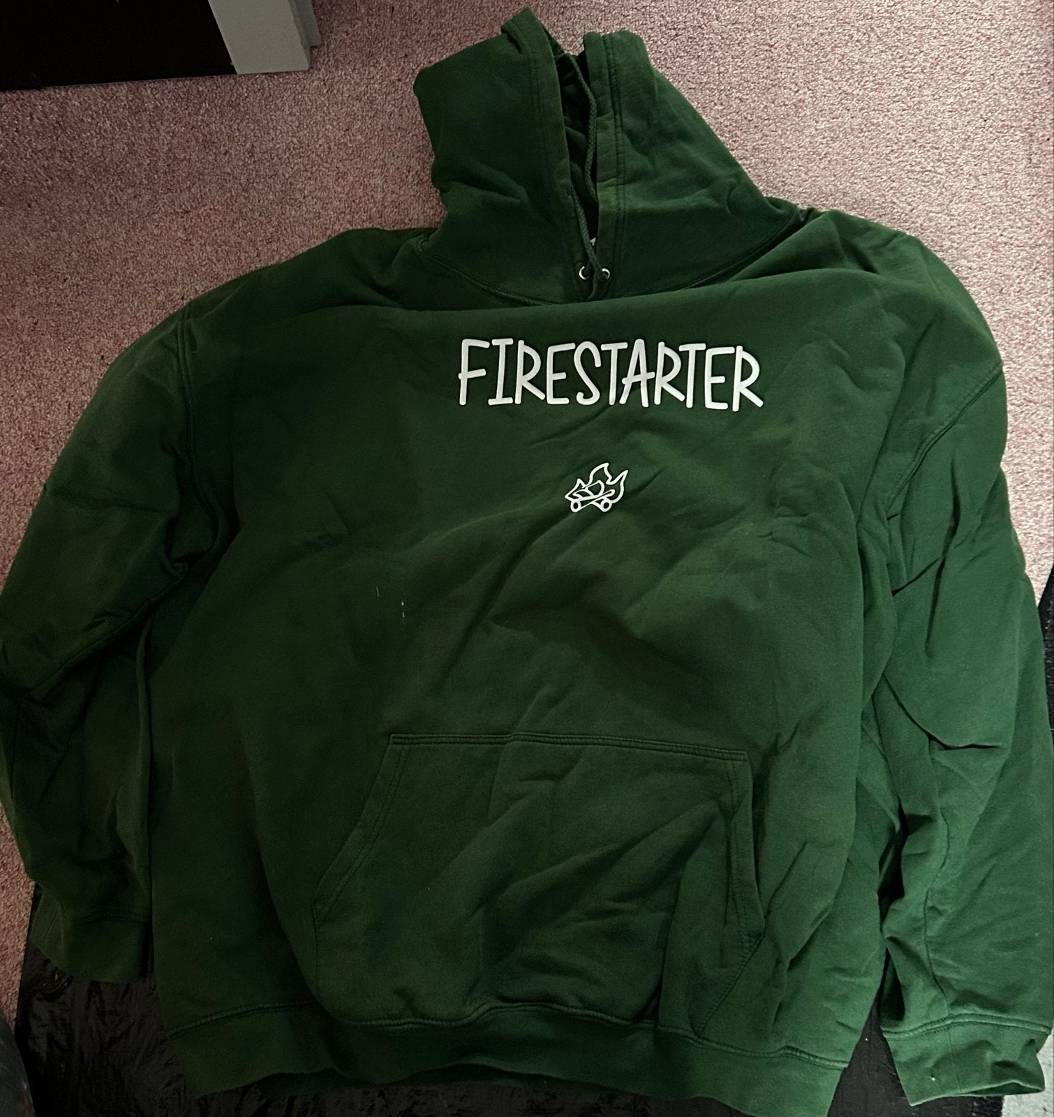 Scouting hoodie "FIRESTARTER" - Groen, Ophalen, Gedragen