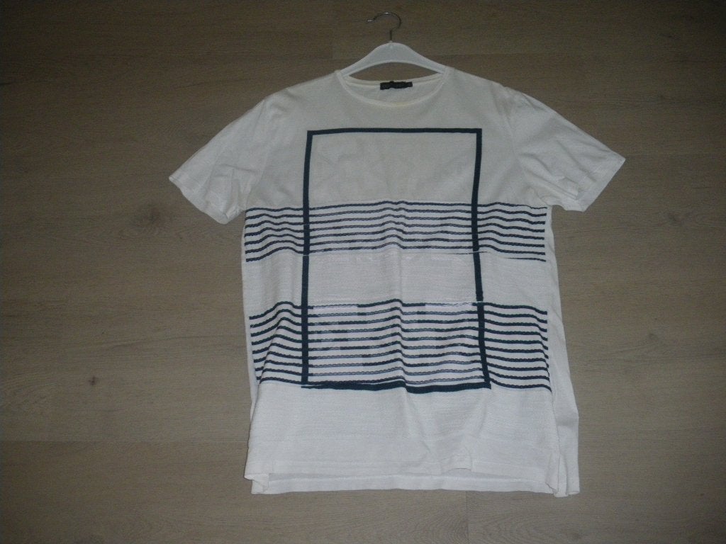 leuk wit blauw zomer shirt mt large merk anthony morato, Ophalen of Verzenden, Zo goed als nieuw, Maat 52/54 (L), Wit