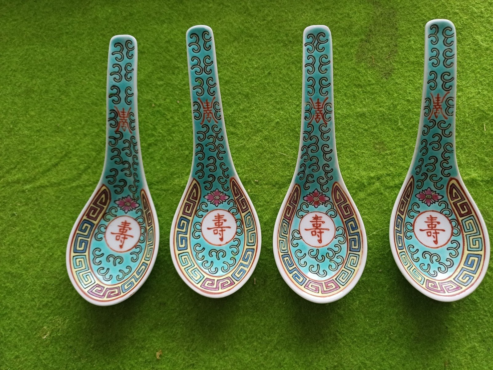 Set van 4 Chinese porseleinen lepels, Ophalen of Verzenden