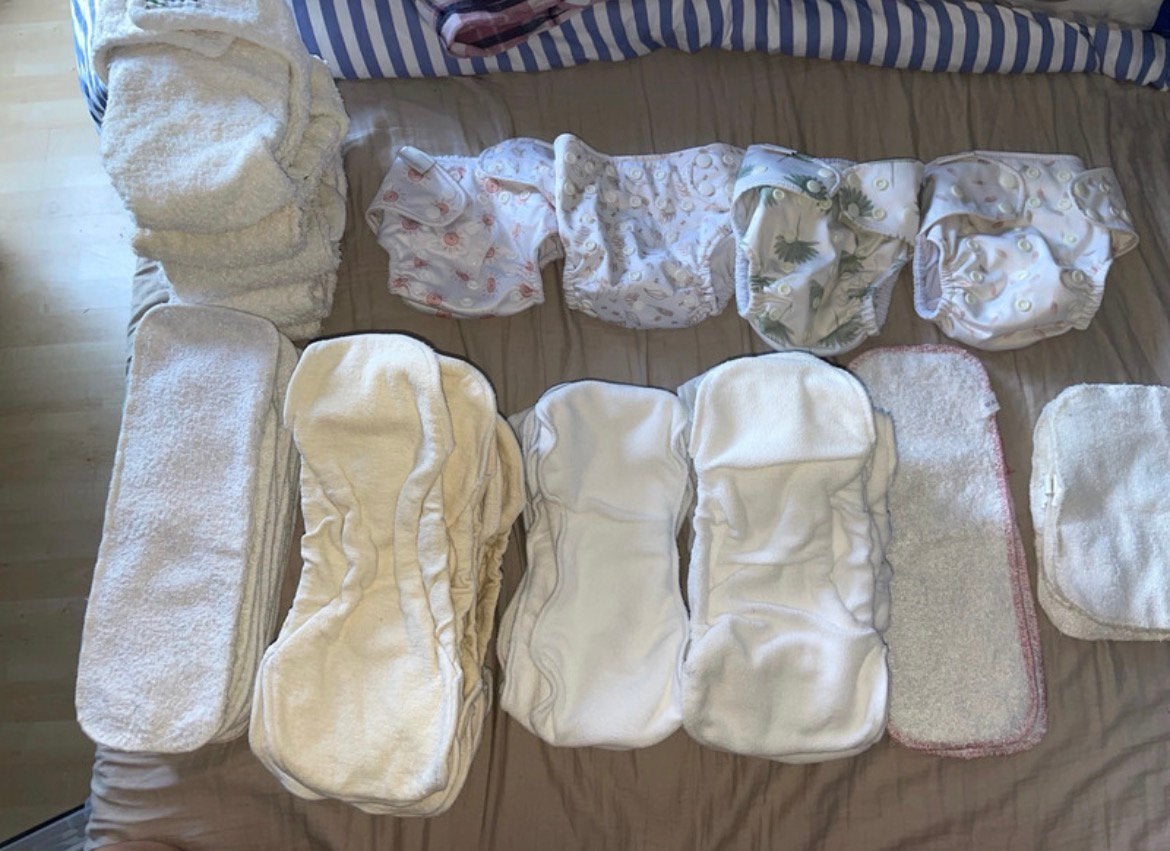 Pakket SIO bare and boho wasbare luiers - one size, Ophalen of Verzenden, Zo goed als nieuw, One size