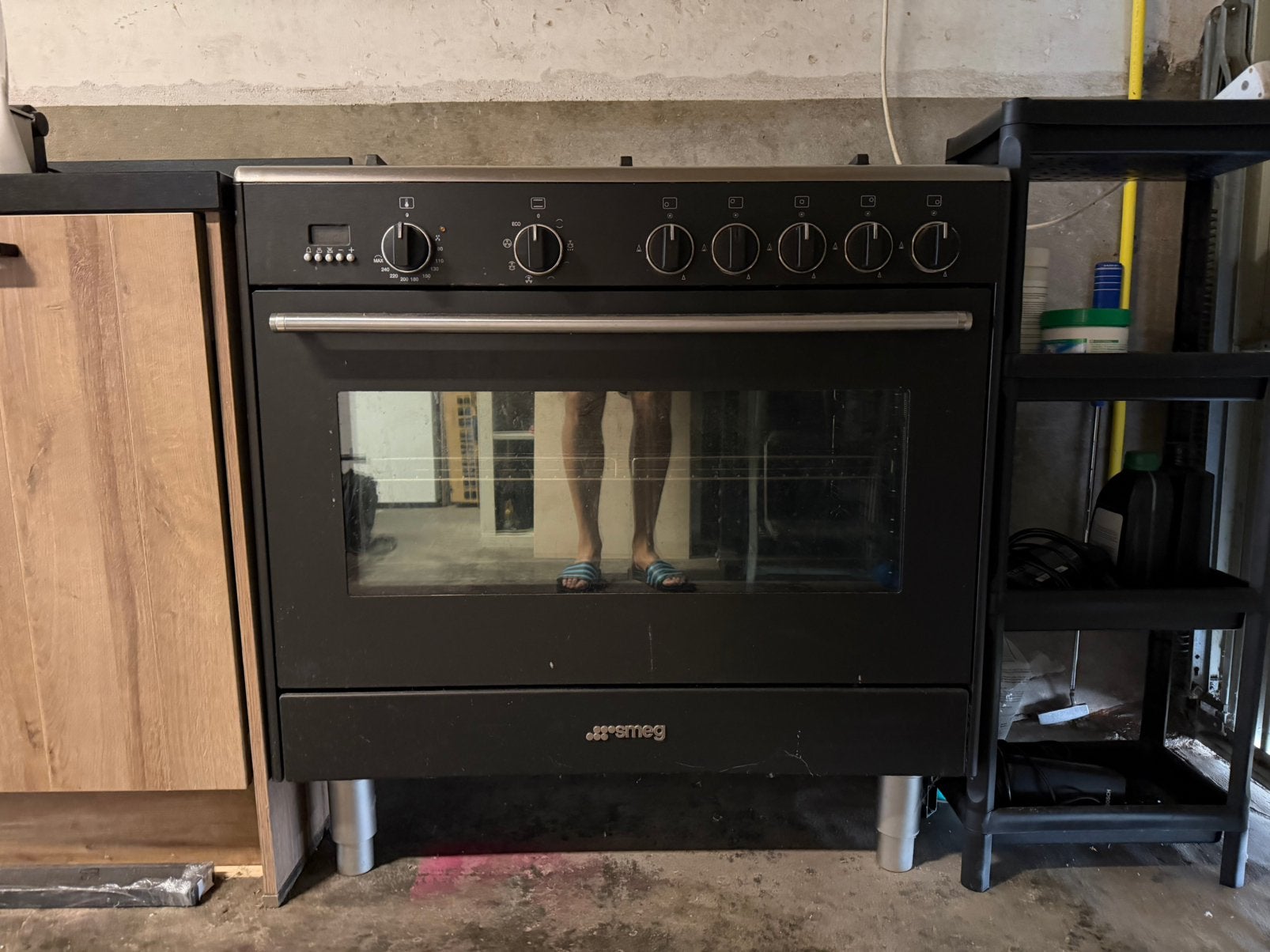 Smeg gasfornuis 5 pits met oven, Witgoed en Apparatuur, Ophalen, Gebruikt, Hete lucht, 60 cm of meer