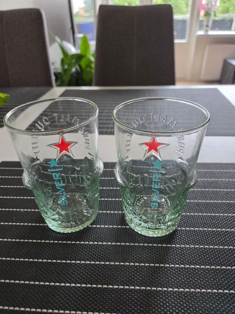 2 Heineken glazen, Ophalen, Zo goed als nieuw, Bierglas