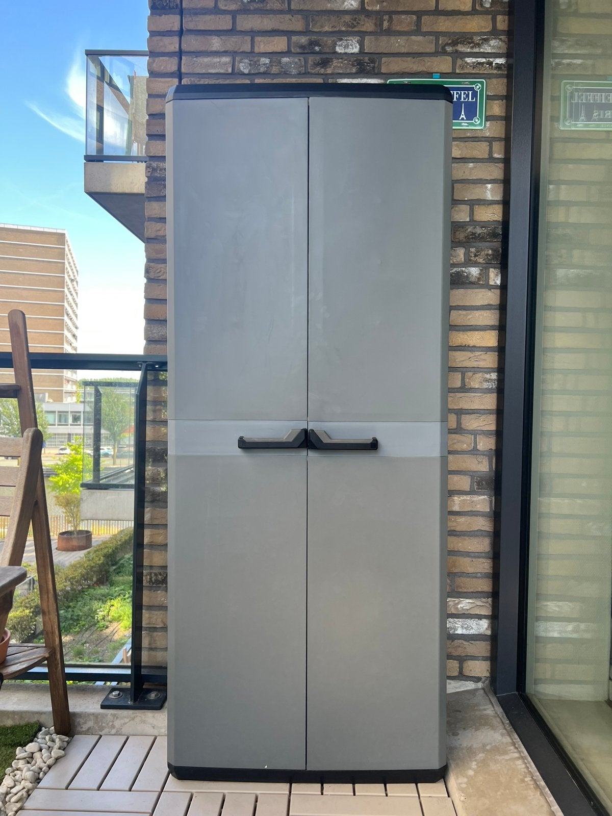 Keter Piu Hoge Opbergkast | Storage Cabinet (68x39x166 cm), Tuin en Terras, Ophalen, Zo goed als nieuw, Hout, Containerberging