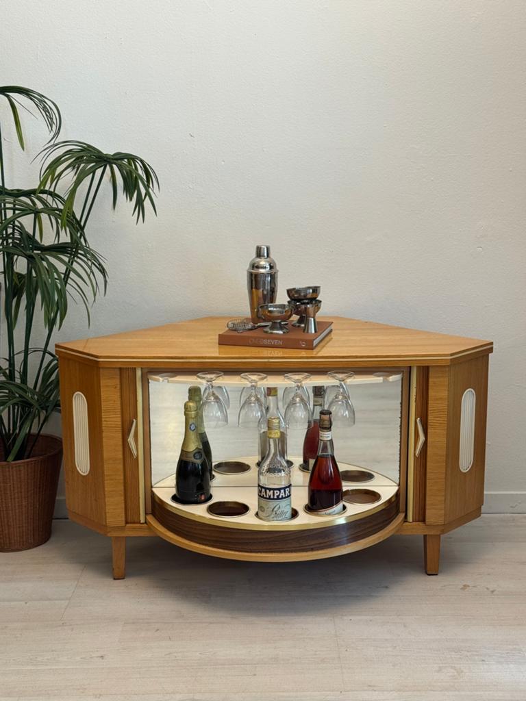 Vintage barkastje drankenkastje jaren ‘60, Ophalen, Zo goed als nieuw, X, X