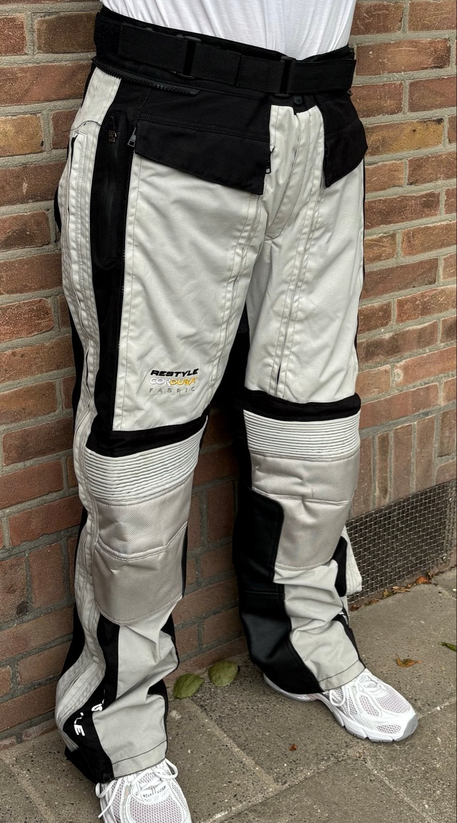 Restyle Cordura Textiel Motorbroek - Zwart/Grijs maat L, Motoren, Ophalen of Verzenden, Tweedehands, Dames, Broek | textiel